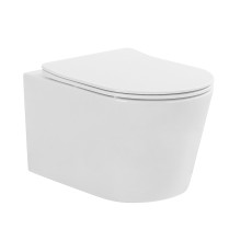 Безободковый подвесной унитаз Charus Infinito EWC700-130W сиденьем микролифт