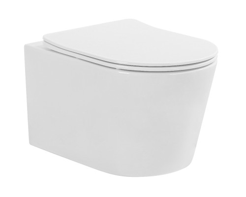 Безободковый подвесной унитаз Charus Infinito EWC700-130W сиденьем микролифт