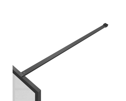 Душевая перегородка Vincea Walk-In VSW-1HP80FLGM, 80x200, вороненая сталь, стекло рифленое