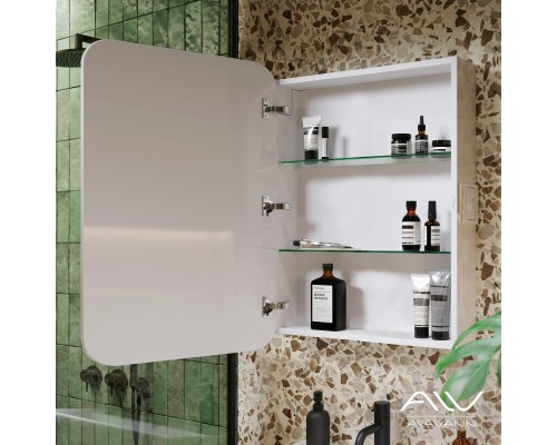 Зеркальный шкаф Alavann Lana 70 белый