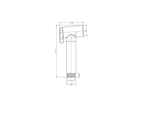Гигиеническая лейка ALTROBAGNO Модерн (Modern) 060207 BC