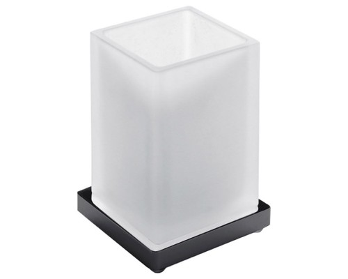 Стакан настольный Colombo Look цвет чёрный матовый/матовое стекло