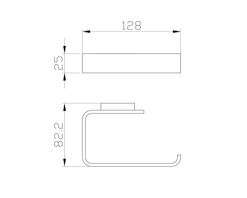 Держатель для туалетной бумаги без крышки Wonzon&Woghand LOTTE, Темный графит WW-8316-BGM