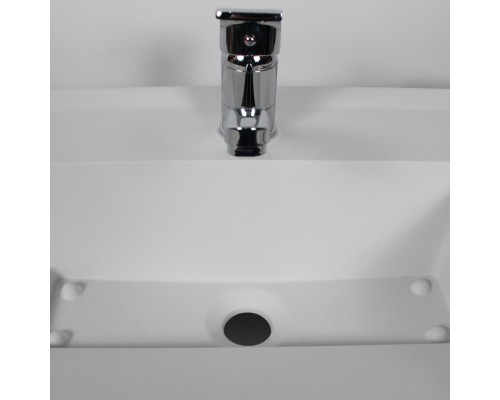 Раковина для ванной кварцевая Uperwood Lotus Quartz 80х50х13 см, белая матовая, жасмин