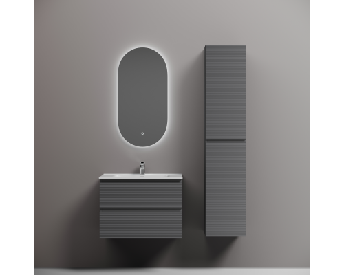 Тумба под раковину подвесная Sancos Folk 69х44х50, с доводчиками, Grey soft, FL70GS