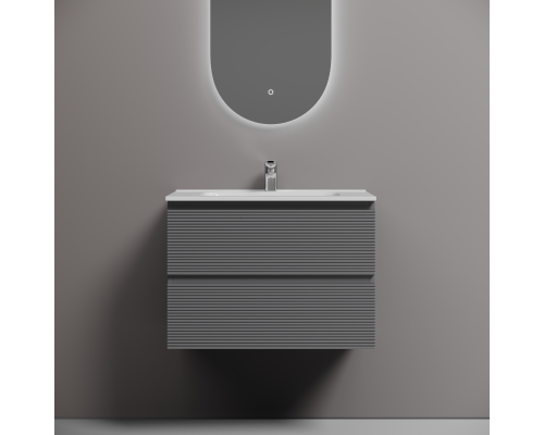 Тумба под раковину подвесная Sancos Folk 69х44х50, с доводчиками, Grey soft, FL70GS