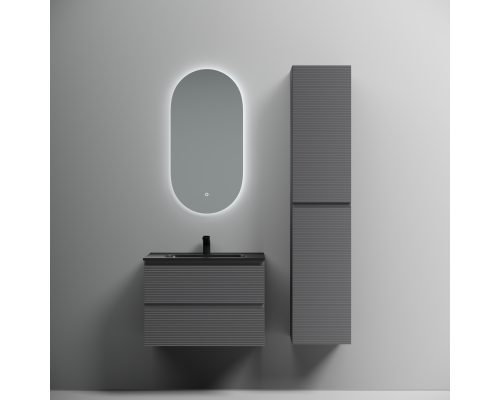 Тумба под раковину подвесная Sancos Folk 69х44х50, с доводчиками, Grey soft, FL70GS