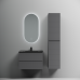 Тумба под раковину подвесная Sancos Folk 69х44х50, с доводчиками, Grey soft, FL70GS