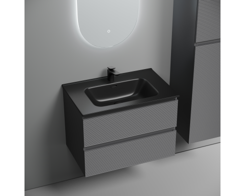 Тумба под раковину подвесная Sancos Folk 69х44х50, с доводчиками, Grey soft, FL70GS