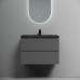 Тумба под раковину подвесная Sancos Folk 69х44х50, с доводчиками, Grey soft, FL70GS