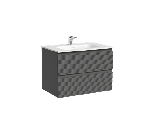 Тумба под раковину подвесная Sancos Folk 69х44х50, с доводчиками, Grey soft, FL70GS