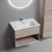 Тумба под раковину подвесная Sancos Marmi 1.0 69х44, с доводчиками, дуб галифакс, MR1.070EG