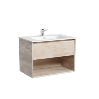 Тумба под раковину подвесная Sancos Marmi 1.0 69х44, с доводчиками, дуб галифакс, MR1.070EG