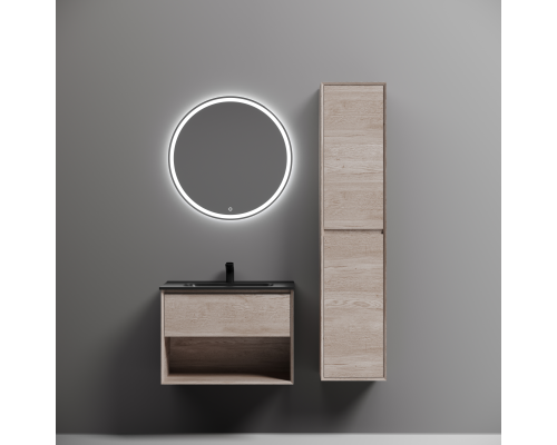 Тумба под раковину подвесная Sancos Marmi 1.0 69х44, с доводчиками, дуб галифакс, MR1.070EG