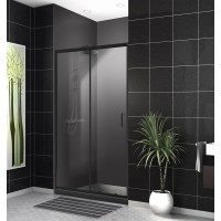 Душевая дверь BelBagno Uno 140 UNO-195-BF-1-140-C-NERO Черный матовый