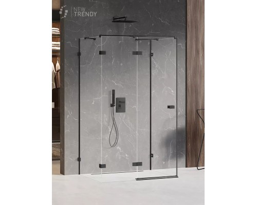 Душевое ограждение NEW TRENDY AVEXA BLACK L 80x110x200 черный