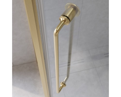 Душевой уголок Cezares Relax-304 100x100 RELAX-304-P-1-100-C-BORO профиль Брашированное золото стекло прозрачное