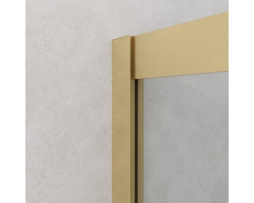 Душевой уголок Cezares Relax-304 100x100 RELAX-304-P-1-100-C-BORO профиль Брашированное золото стекло прозрачное