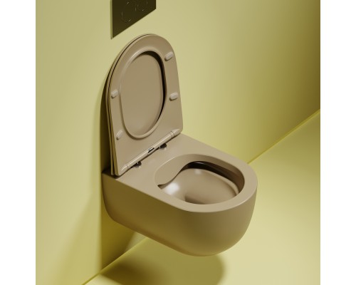 Подвесной унитаз Ceramicanova Modena Rimless коричневый