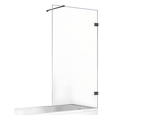 Шторка для ванны NEW TRENDY AVEXA GUNMETAL BRUSHED 90x150 EXK-3519-WP оружейная сталь