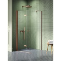 Душевое ограждение NEW TRENDY NEW SOLEO COPPER BRUSHED L 80x100x195 медь