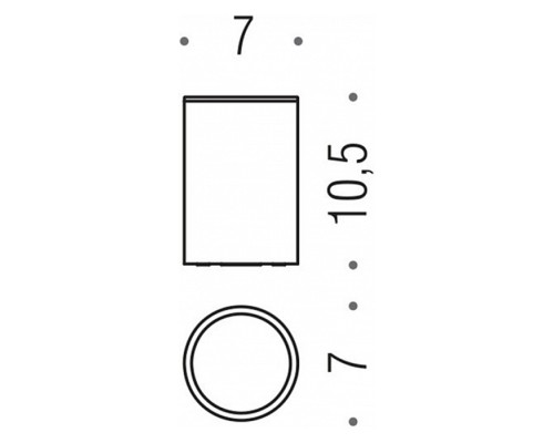 Стакан металлический настольный Colombo Plus цвет PVD золото матовое