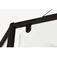 Душевой уголок Cezares Eco P-1 90х90 профиль Черный стекло прозрачное