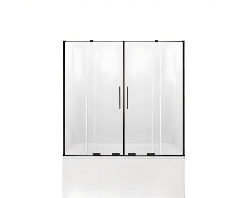 Шторка для ванны NEW TRENDY SMART BLACK 130x150 черный