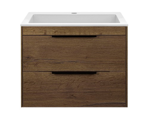 База под раковину Vincea Chiara 2D 600 подвесная 2 выкатных ящика Soft-close T.Oak