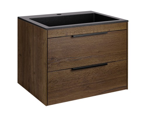 База под раковину Vincea Chiara 2D 600 подвесная 2 выкатных ящика Soft-close T.Oak