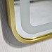 Зеркало в золотой раме 60 см Comforty Ситара, с подсветкой, с сенсором, антизапотевание