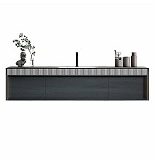 Тумба с раковиной Black&White U950.1600 матовый серый