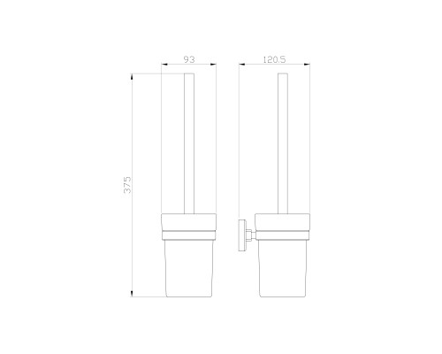 Туалетный ершик в комплекте Wonzon&Woghand, Бронза