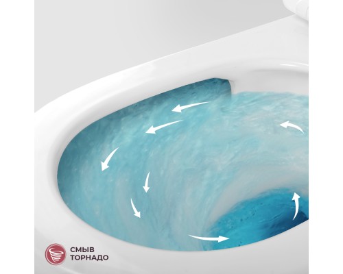 Унитаз Cezares Stream CZR-2426-TH-TOR/SC подвесной с сиденьем Микролифт