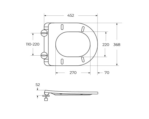 Унитаз Cezares Stream CZR-2426-TH-TOR/SC подвесной с сиденьем Микролифт