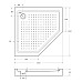 Поддон акриловый Cezares TRAY-A-P-100-15-W