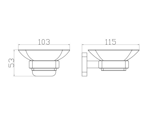 Мыльница с держателем Wonzon&Woghand, Хром