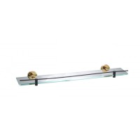 Стеклянная полка для ванной Wonzon&Woghand, Черный/Золото