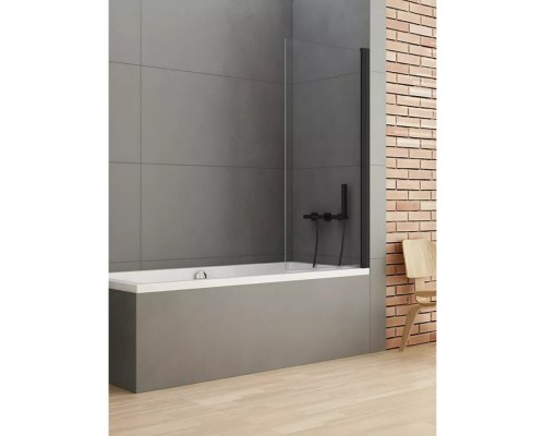 Шторка для ванны NEW TRENDY NEW SOLEO BLACK 100x140 черный