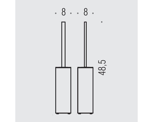 Туалетный ерш напольный Colombo Look цвет чёрный матовый