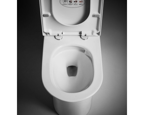 Сиденье с крышкой PP микролифт Arrow AB1118-A белый