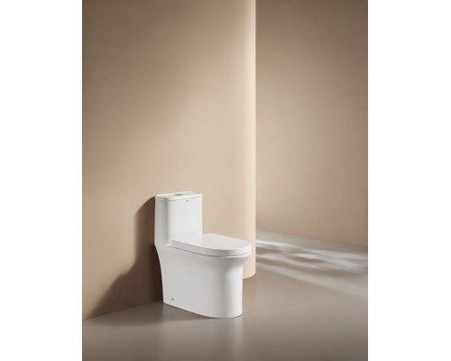 Сиденье с крышкой PP микролифт Arrow AB1118-A белый