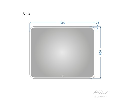 Зеркало Alavann Anna 100 с подсветкой