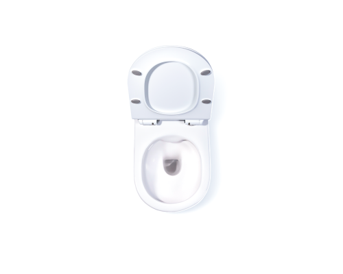 Подвесной безободковый унитаз Charus Berta EWC700-120W сиденьем микролифт