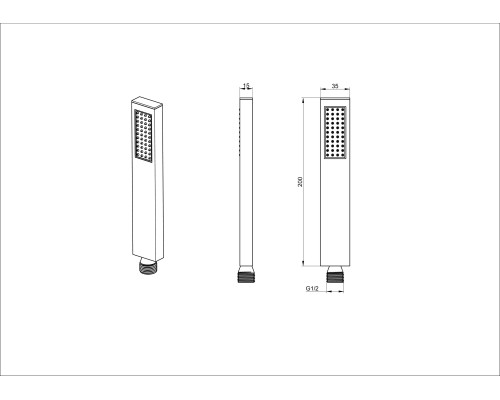 Лейка для душа Wonzon&Woghand, Черный матовый