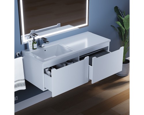 Тумба под раковину Uperwood Tanos 120 см, левая, белая