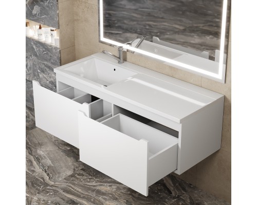 Тумба под раковину Uperwood Tanos 120 см, левая, белая