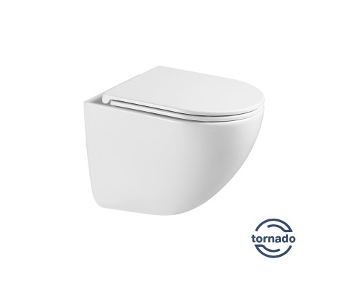Унитаз подвесной Vincea Tornado Bien VT1-51T безободковый белый сиденье с микролифтом