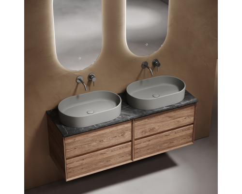 Столешница для ванной комнаты из керамогранита Sancos Black Sky 1400х460, TT140A1