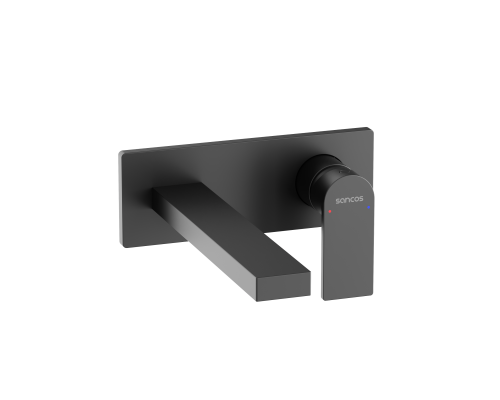 Смеситель для раковины SANCOS Studio c внутренней частью, черный матовый, SC9017MB